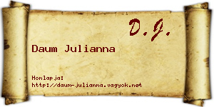 Daum Julianna névjegykártya